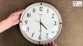 SEIKO KS282S Round Wall Clock Curved Glass 31cm Arabic Numerals