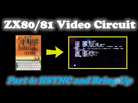 ZX81 Video Circuit Part 6. ZX80 HSYNC and Bring Up - YouTube