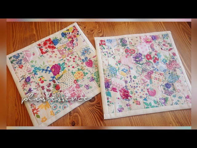 パッチワークvlog】白系のフィードサックのマルチマット - YouTube