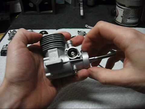 OS FS-52 Four Stroke RC Glow Engine Disassembly - YouTube