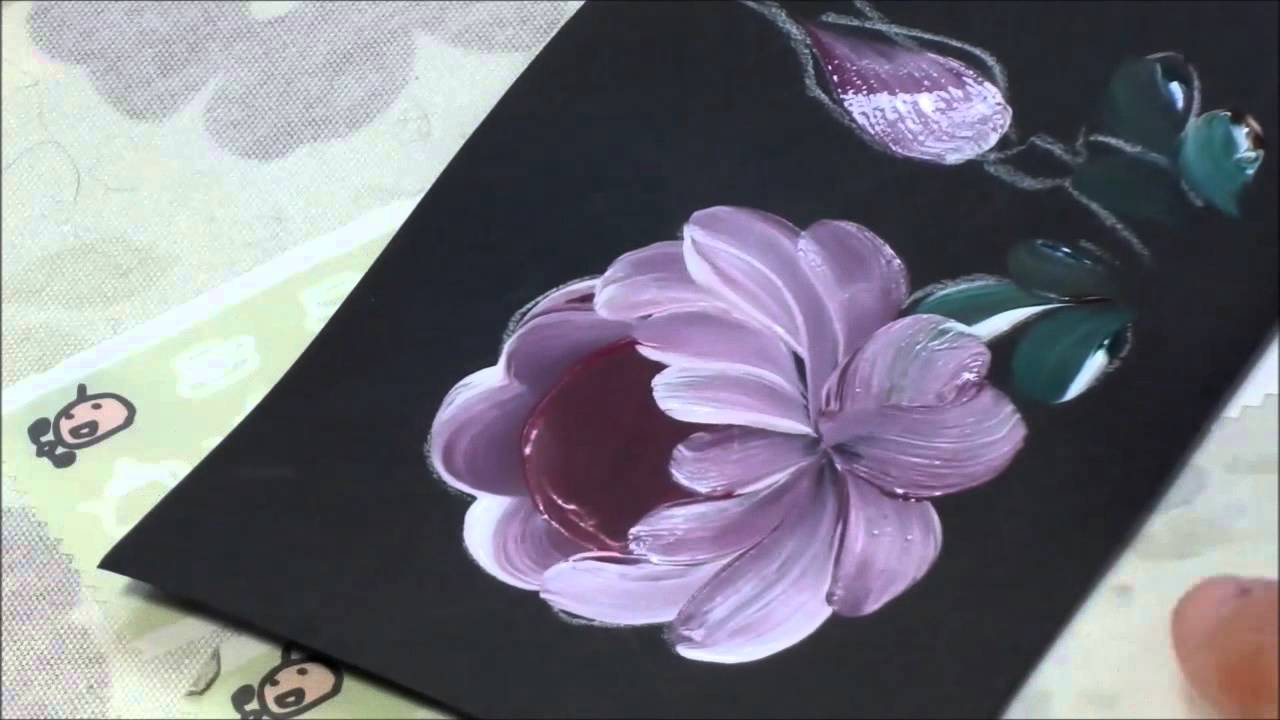 トールペイント】描き方㉜ ジャーマンローズ How to draw Rose - YouTube