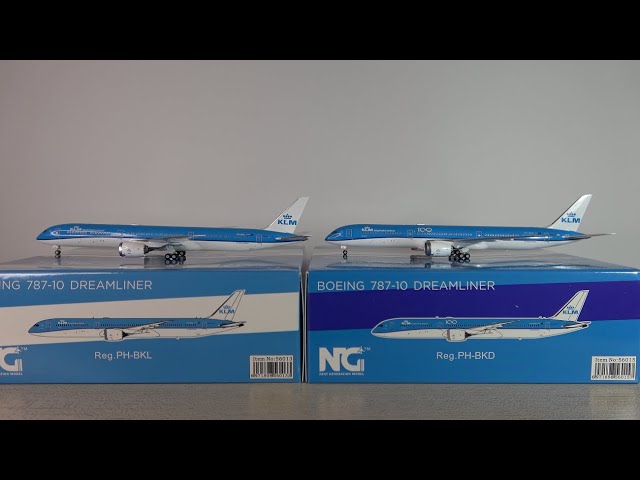 STUNNING DOUBLE NG MODELS KLM BOEING 787-10 MODEL UNBOXING