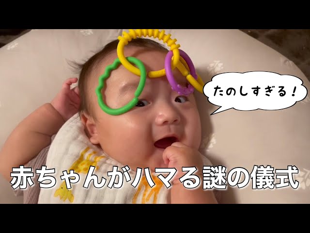 生後3ヶ月】赤ちゃんがテンションMAXになるおもちゃ - YouTube