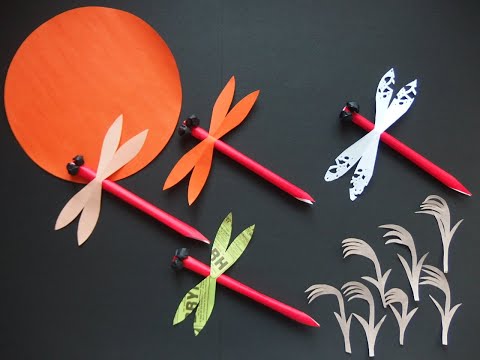 とんぼ ~crafts of Dragonflys~（型紙あり）（9月・秋）（簡単工作