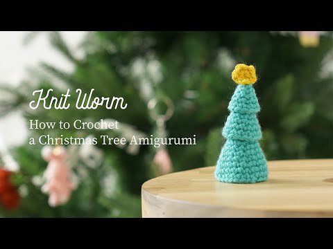 クリスマスツリーのあみぐるみの編み方/How to Crochet a Christmas