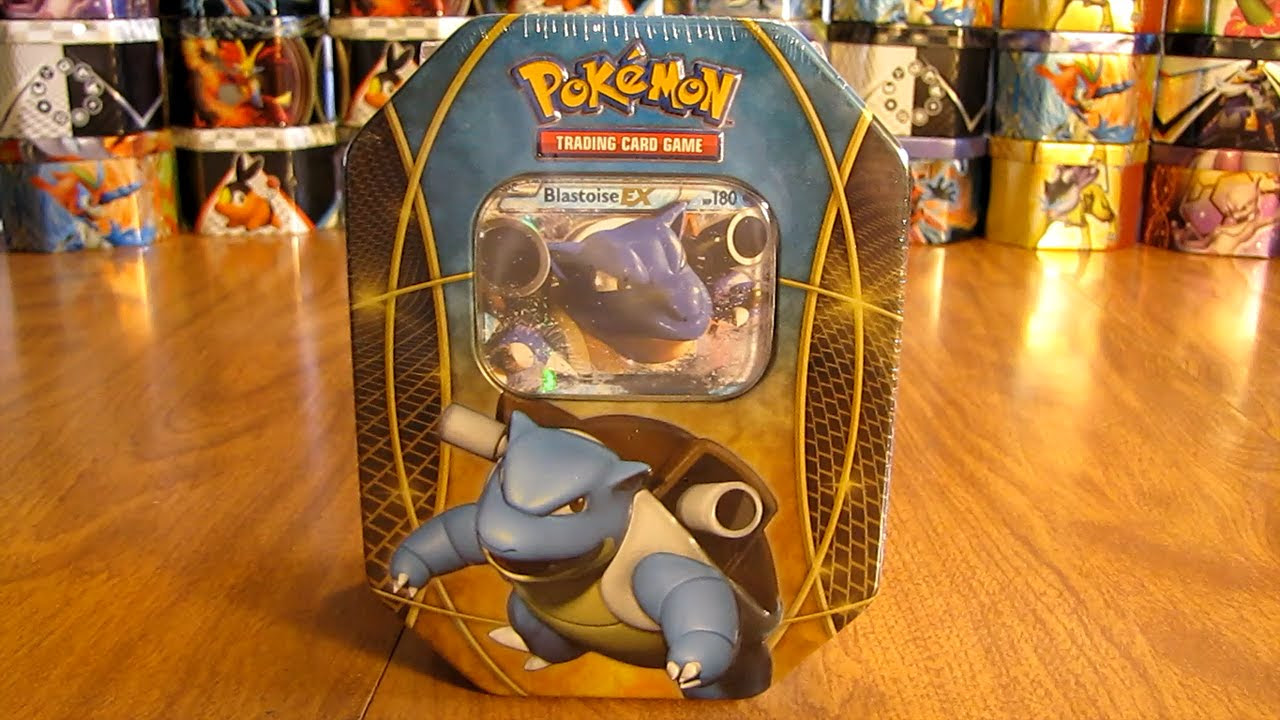 Pokemon Blastoise EX Tin Opening - YouTube