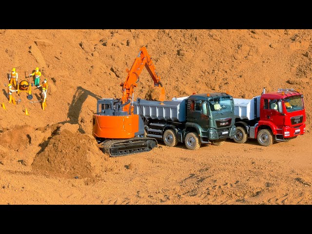 STUNNING RC MODEL TRUCKS, DUMP TRUCK, RC EXCAVATORS, RC DOZER WORK