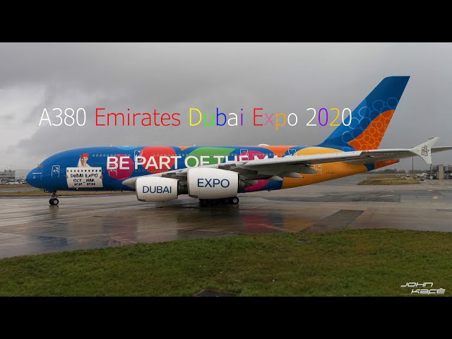 Pushback A380 Emirates Dubai Expo 2020 - YouTube