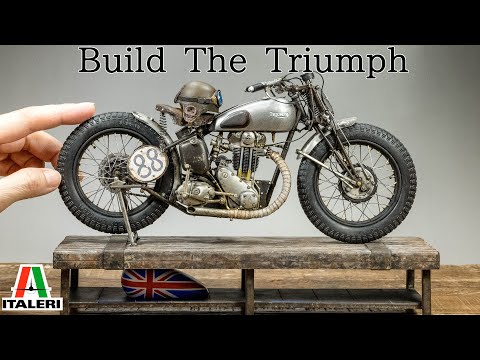 Build The Italeri 1/9 Triumph Bobber Bratstyle - YouTube