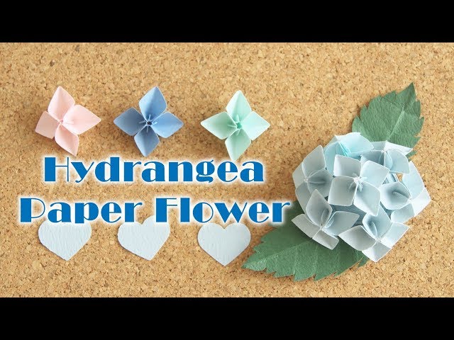 How to Make Hydrangea Paper Flower With a Paper Punch - YouTube