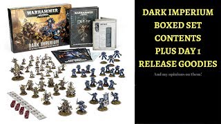 Contents of the Dark Imperium boxed set for Warhammer 8th Edition