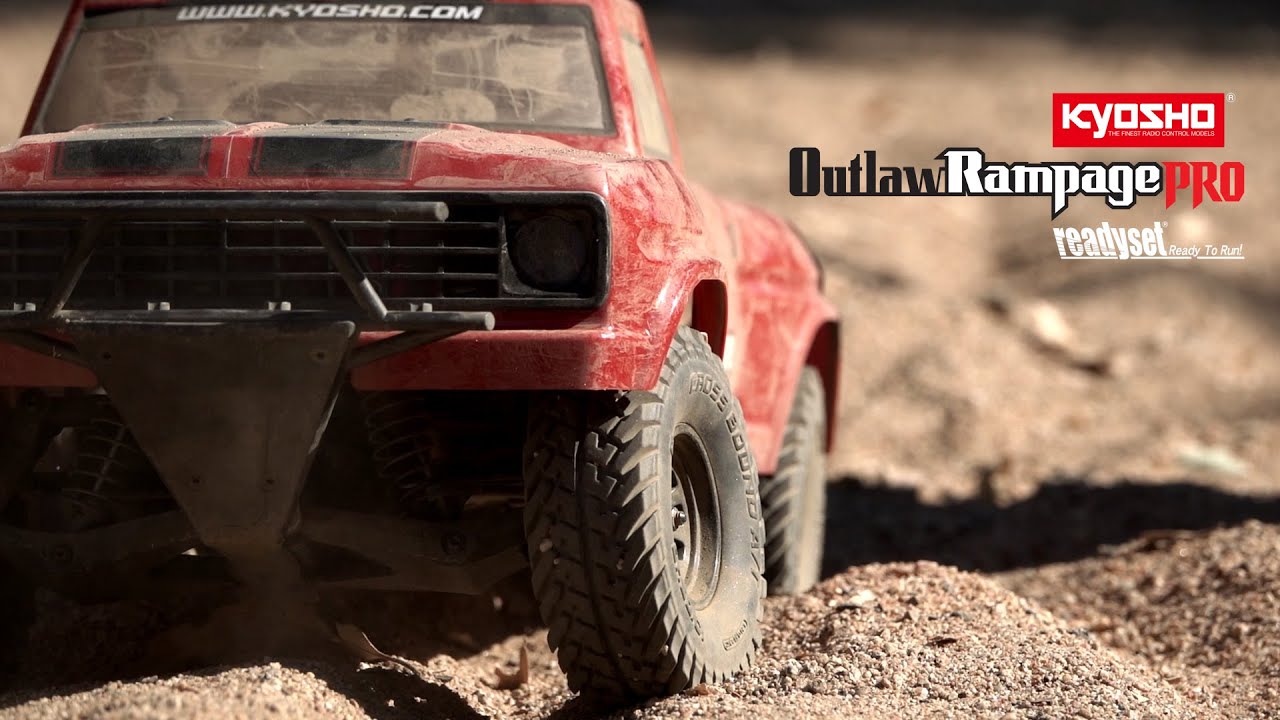 Dirt Bash with the KYOSHO Outlaw Rampage PRO - YouTube