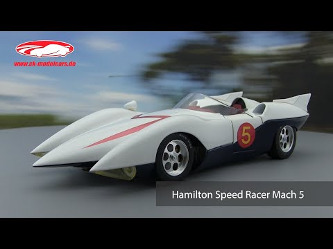 ck-modelcars-video: Hamilton Speed Racer Mach 5 weiß 1:18 Schwyn