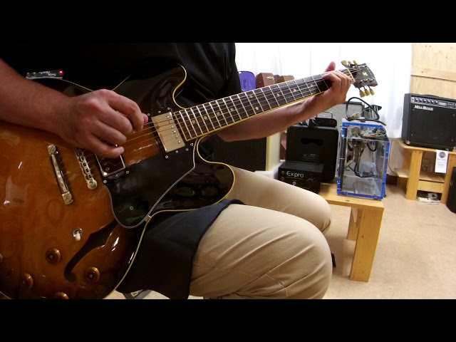 History 335タイプセミアコ GH-SA Crunch + Gain Boost - YouTube