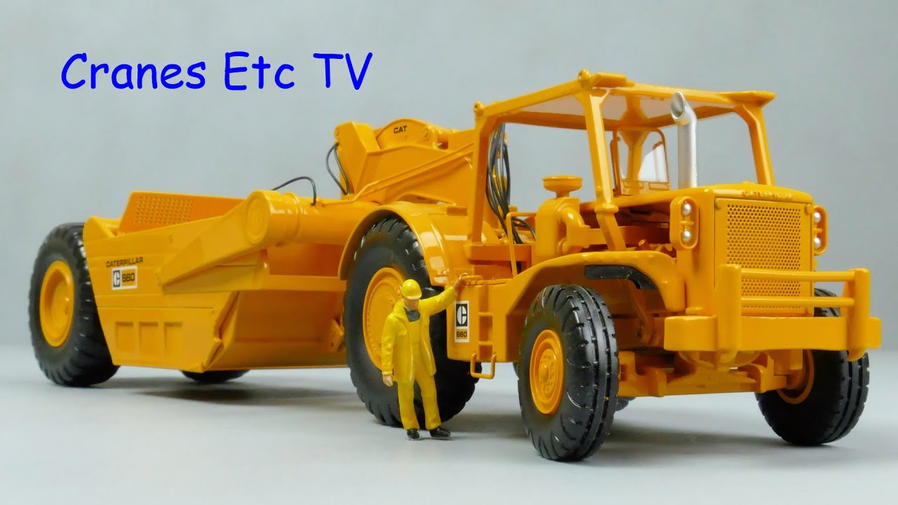 CCM Caterpillar 660 Wheel Tractor-Scraper by Cranes Etc TV - YouTube