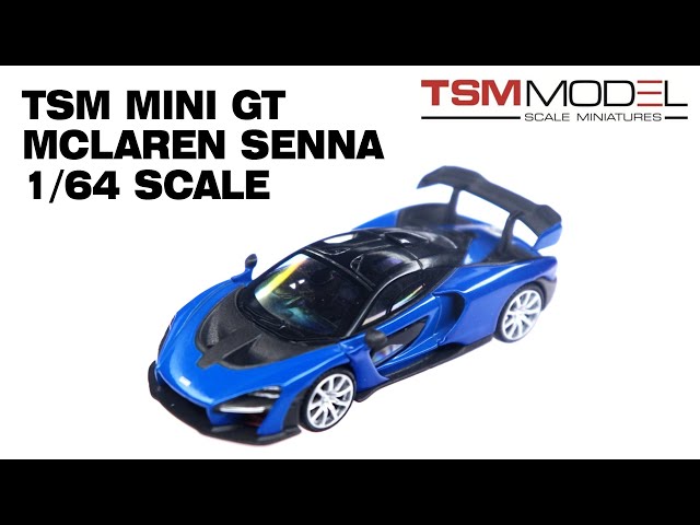 TSM MINI GT 232 MCLAREN SENNA 1/64 SCALE DIECAST MODEL UNBOXING