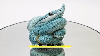 動物の惑星】「シークレット」バロンコダマヘビ（ブルー）フィギュア