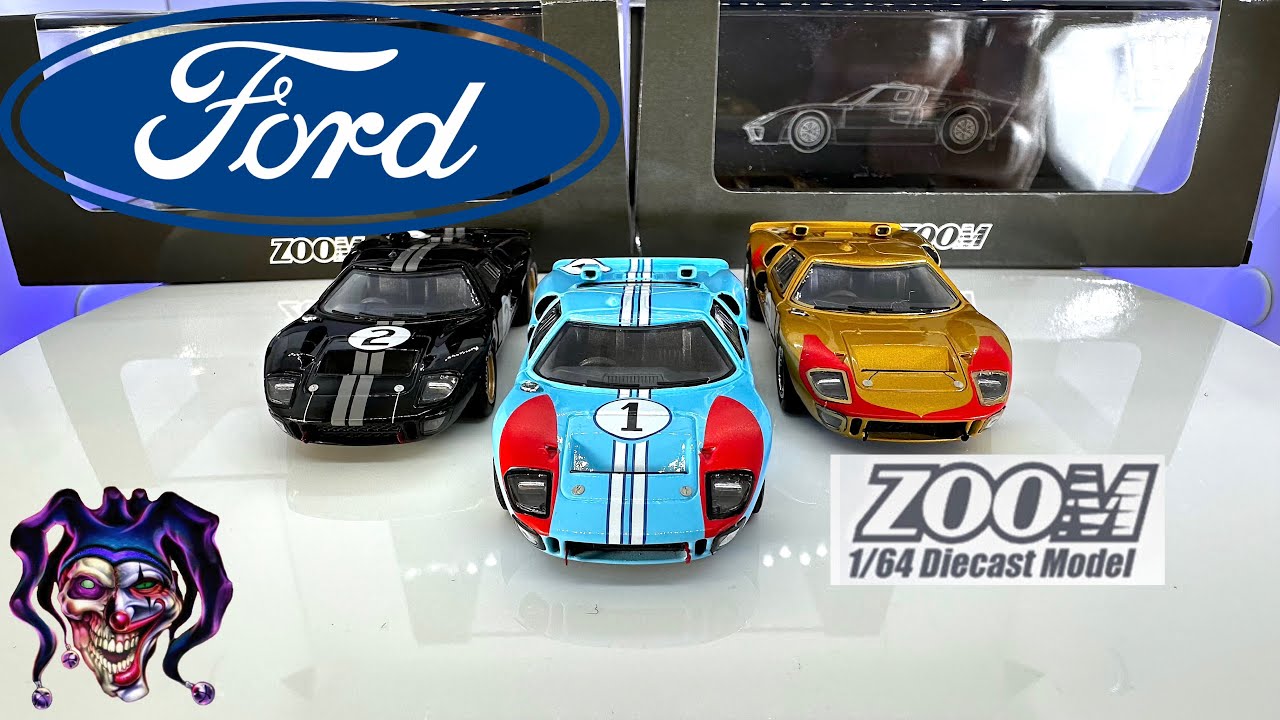 1/64 Scale Cars Ford GT40 #1 #2 #5 By Zoom Diecast Model - YouTube