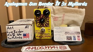 Analogman Sun Bender IV 3x Mullards | Demonstration | (Sold) - YouTube