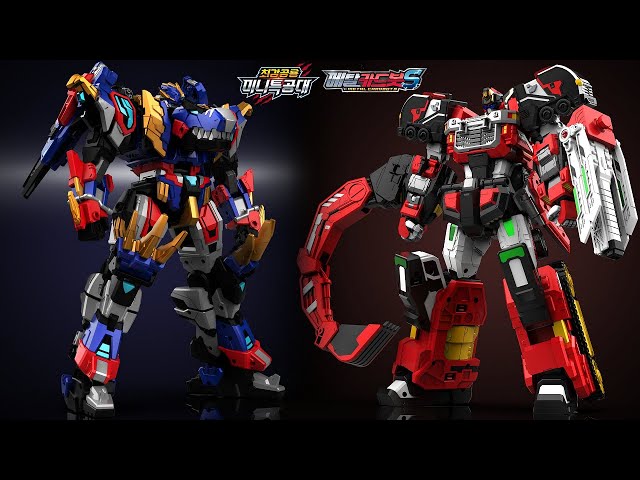 A dinosaur and a car combine into a robot! Miniforce 