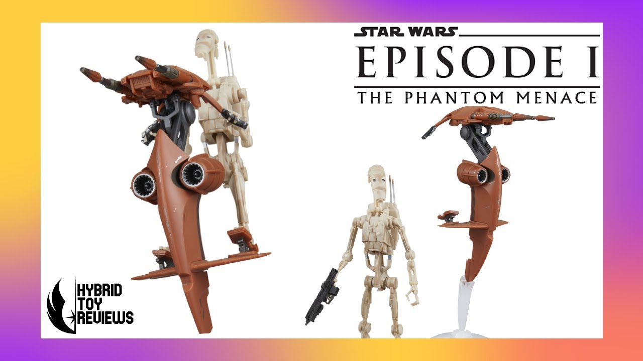 Star Wars The Black Series Battle Droid and STAP Pulsecon