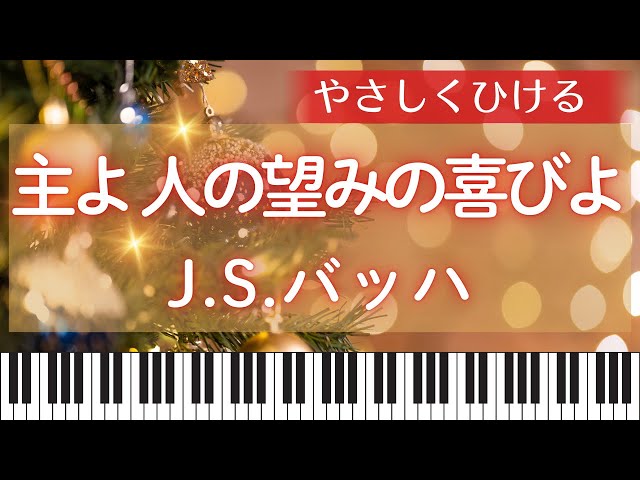 初級】主よ、人の望みの喜びよ💐やさしいピアノソロお手本動画🎶楽譜は