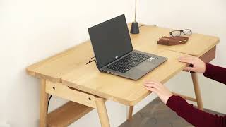 手渡し可 高級家具 旭川家具 北匠工房 チュラン デスク ブラウン 美品