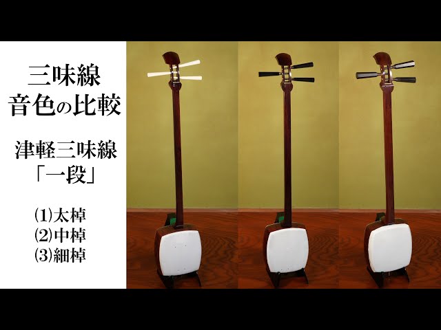 津軽三味線の曲を中棹、細棹でも演奏する 棹の太さと音色 津軽三味線の