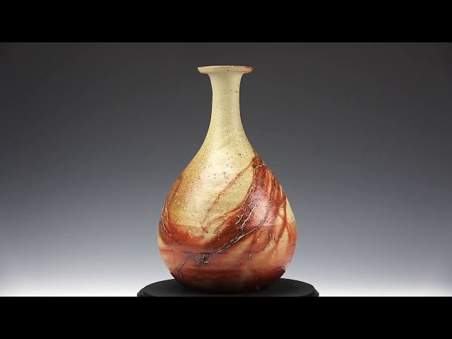 初代森陶岳 備前焼 緋襷茶盌 合箱合布 折松葉印 抹茶碗 抹茶茶碗