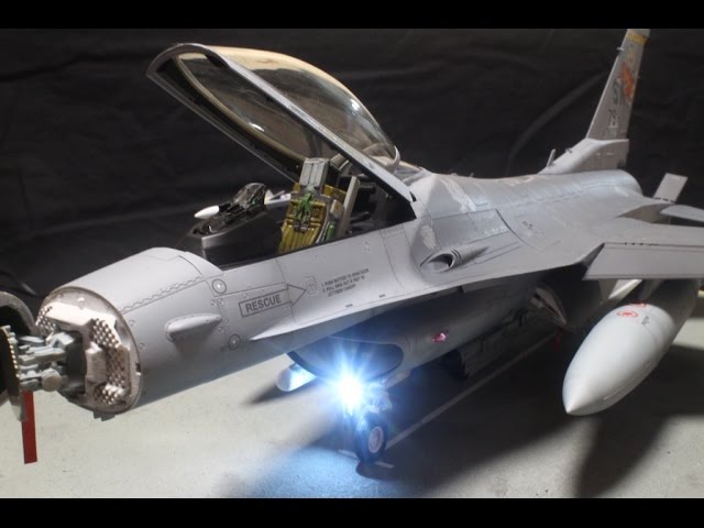 F-16CJ [Block50] FIGHTING FALCON (TAMIYA 1/32) illumianted - YouTube