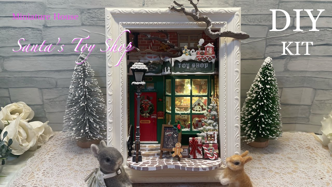 Santa's Toy Shop❤ Miniature House] Miniature DIY Kit - YouTube