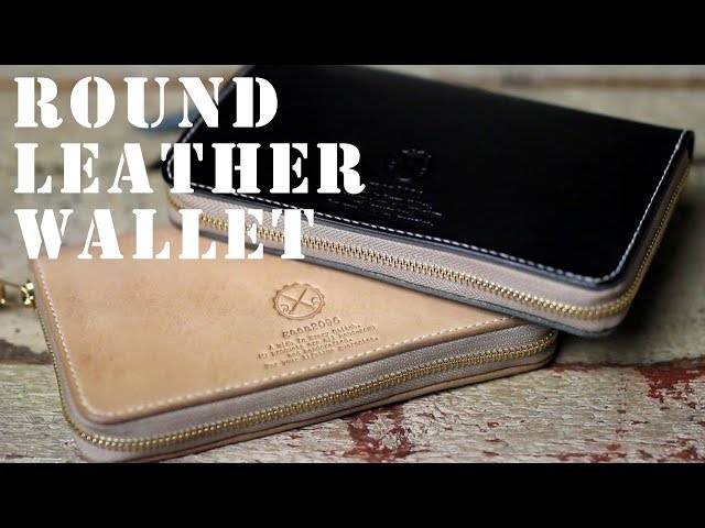 手縫いのラウンド長財布 極上ヌメ革をハンドメイド ガイア2096