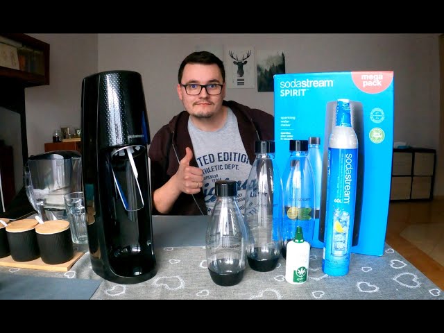 Sodastream Spirit Mega Pack Black Unboxing and Tasting Kit - YouTube