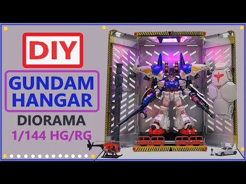 DIY Gundam Hangar Diorama using foldable containers - DIY hangar