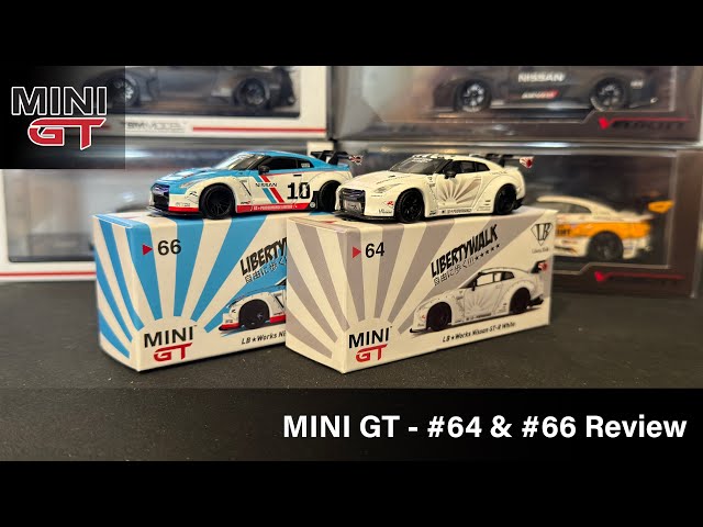 Mini GT - LB Works Nissan GT-R White #64 MGT00064 & Nissan GT-R