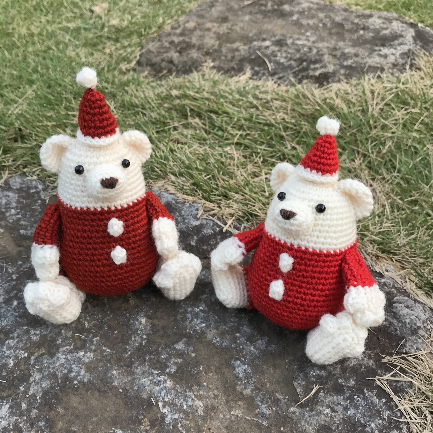PALMy Santa Bear amigurumi free pattern / サンタベア あみぐるみ