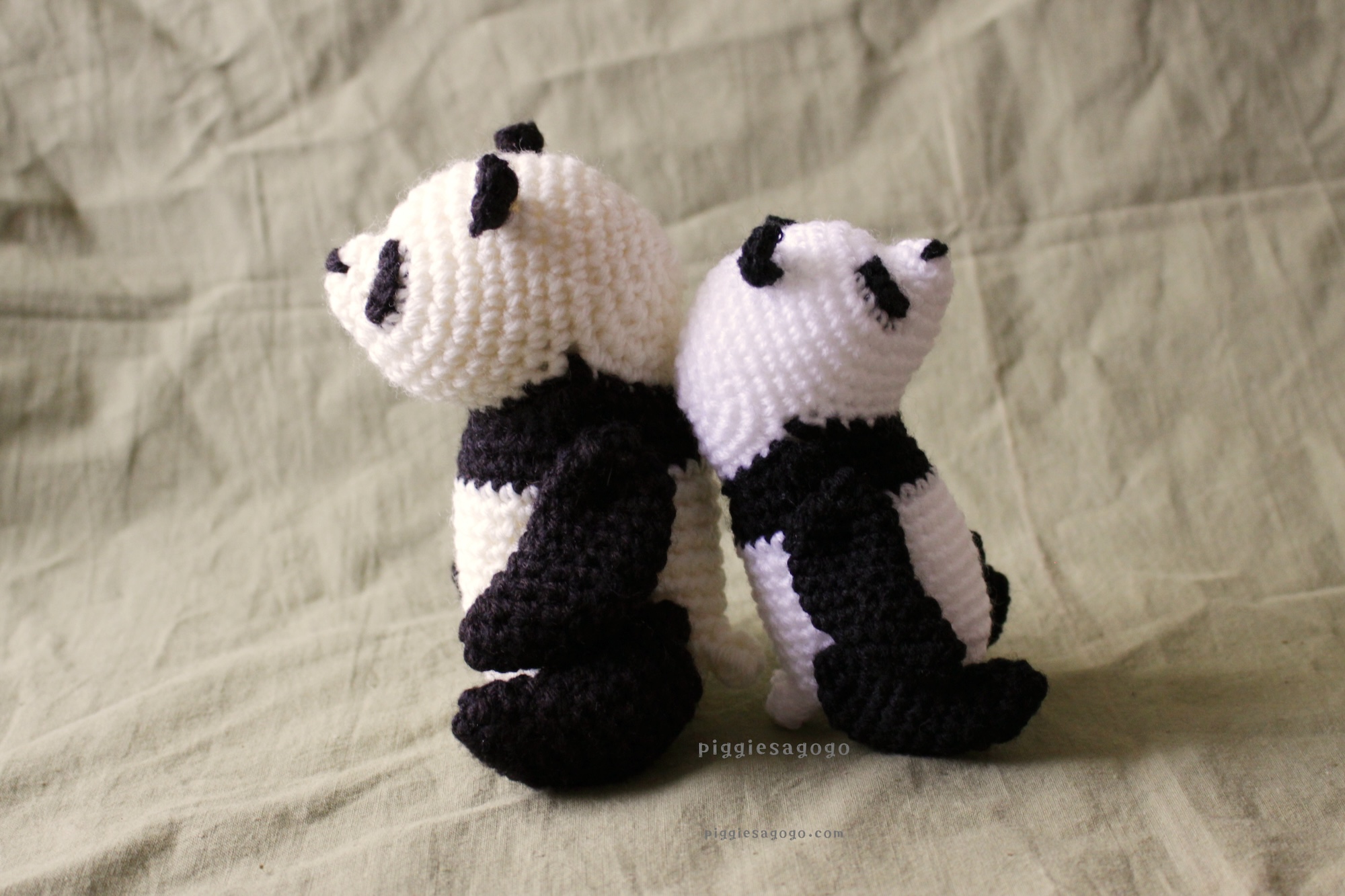 テディベア型パンダあみぐるみ 編み図 / Teddy Panda bear amigurumi