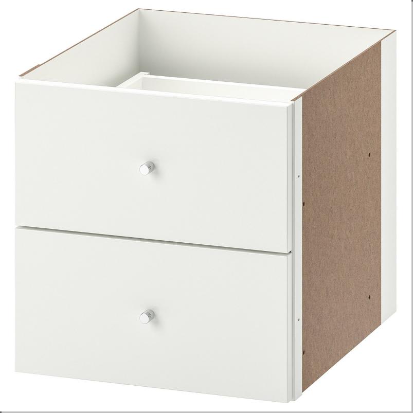 KALLAX カラックス インサート 引き出し2段 - ホワイト 33x33cm - IKEA