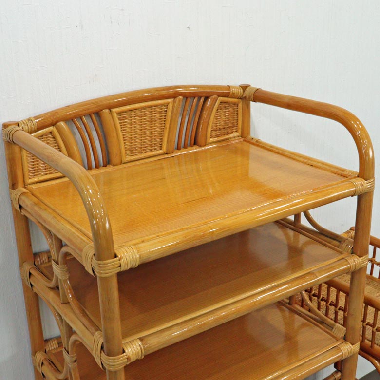 軽量ラタン キャビネット 飾棚 ラック 手作り 軽い ナチュラル – 輸入