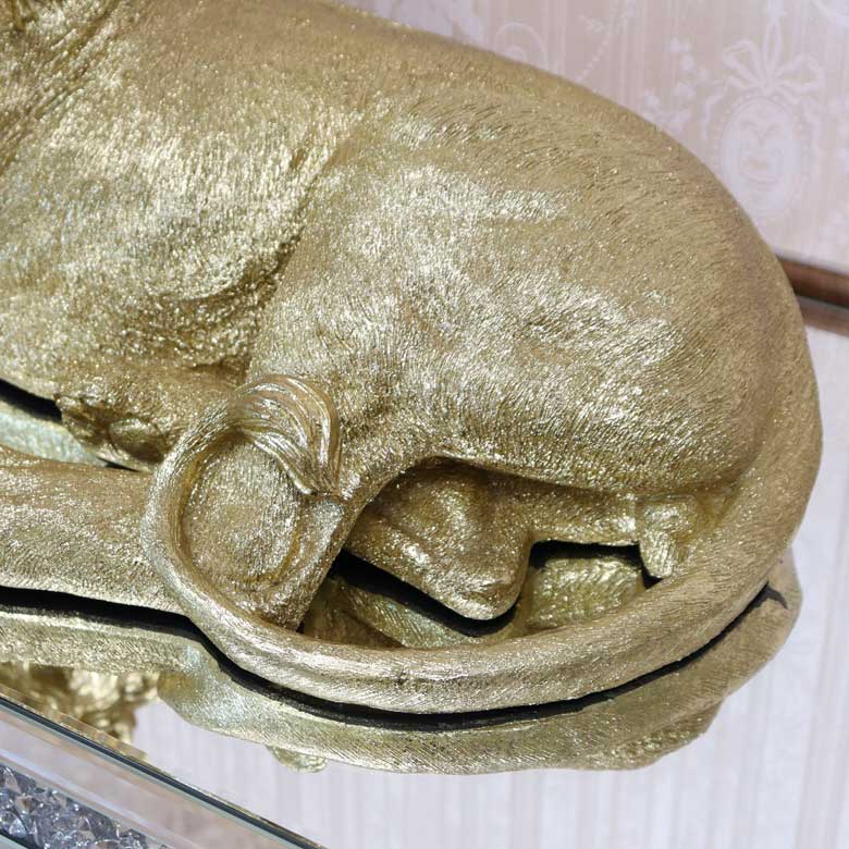 ライオンの置物 オブジェ 横寝 ディラン 風水 縁起物 オーナメント