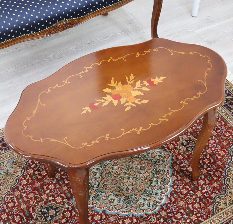 イタリア リビングテーブル 78cm センターテーブル 象嵌 680 – 輸入