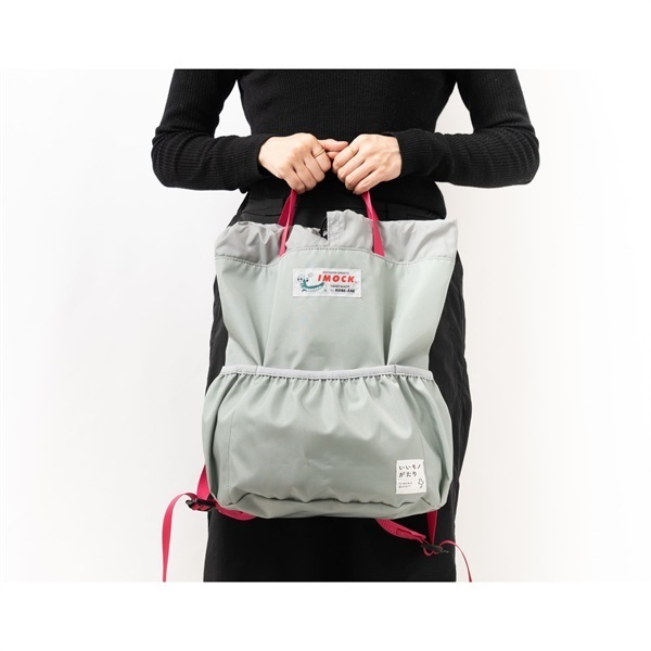 IMOCK -KOBE ZAC- x いいモノがたり きんちゃくザック アッシュグレー