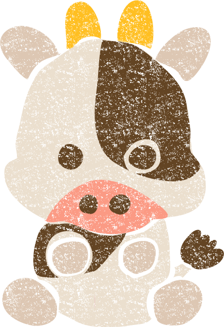 かわいい干支丑年イラスト無料素材 | イラストプラザ