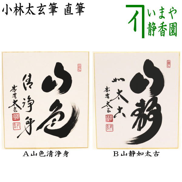 茶器/茶道具 色紙】 直筆 山色清浄身又は山静如太古 小林太玄筆 – 今屋