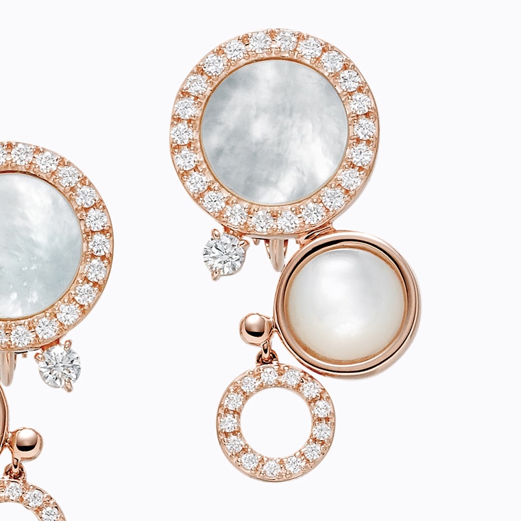 かぐるま シェル イヤリング M(ピンクゴールド): かがよい | IMAYO