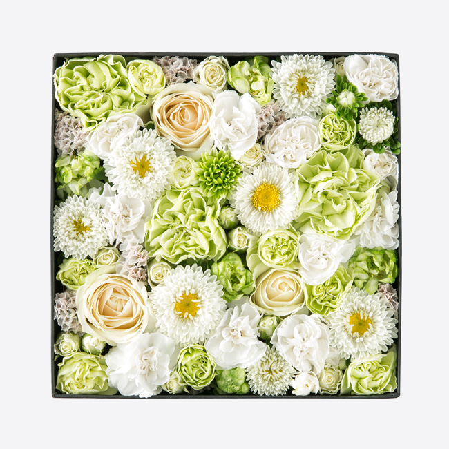 フラワーボックス黒（大） | お祝いの花商品 | 【電報サービス】VERY CARD