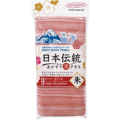ヨドバシ.com - タツネ 日本伝統垢すり泡タオル （朱）レッド 約28