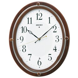 ヨドバシ.com - セイコータイムクリエーション 電波掛時計 茶色 KX209B