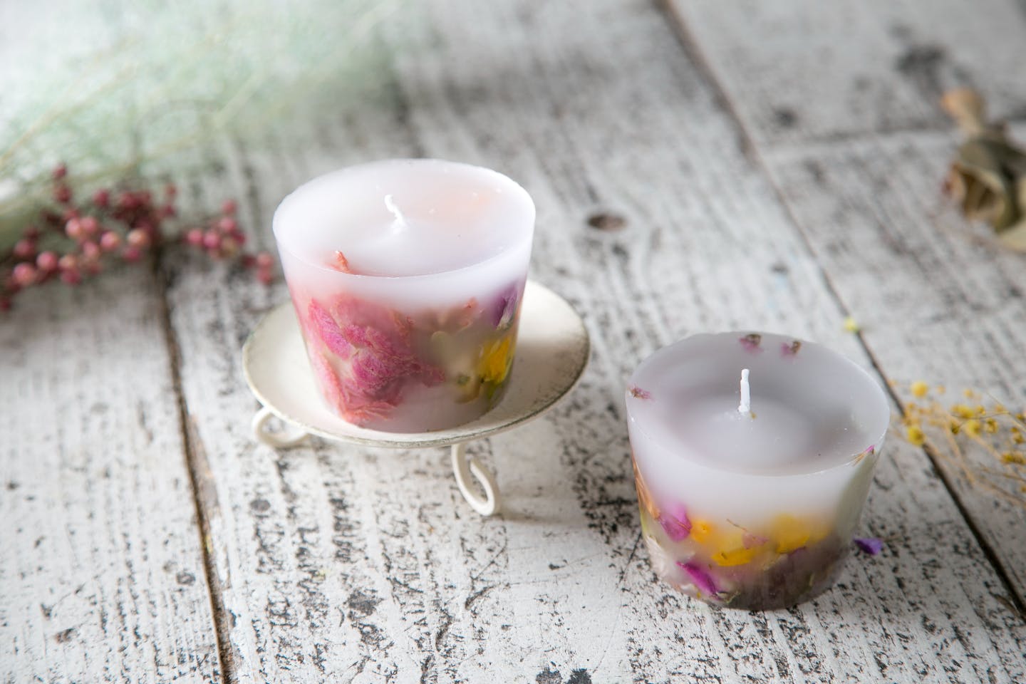 福岡・天神・キャンドル作り】季節のお花を永く楽しめるボタニカル