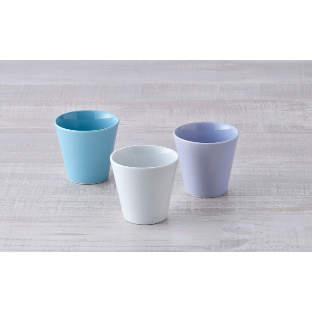 アウトレット】波佐見焼 隆泉陶器 ミニカップ 3色セット（ブルー